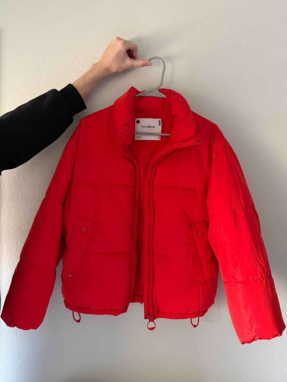 Pull&Bear Bright Red Puffer Jacket
